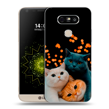 Пластиковый чехол на LG G5 с принтом Кошки Пластиковый чехол на LG G5 с принтом Кошки