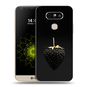 Пластиковый чехол на LG G5 с принтом Черная клубника Пластиковый чехол на LG G5 с принтом Черная клубника