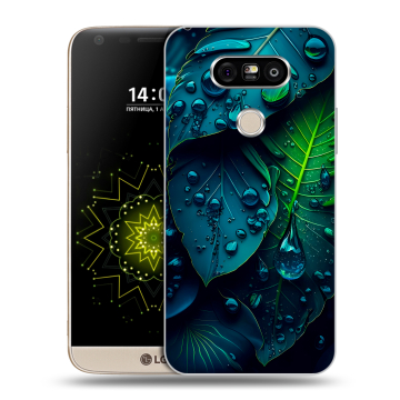 Пластиковый чехол на LG G5 с принтом Листья Пластиковый чехол на LG G5 с принтом Листья