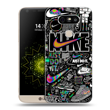 Пластиковый чехол на LG G5 с принтом Найк Пластиковый чехол на LG G5 с принтом Найк