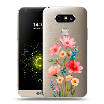 Пластиковый чехол на LG G5 с принтом Цветы Пластиковый чехол на LG G5 с принтом Цветы