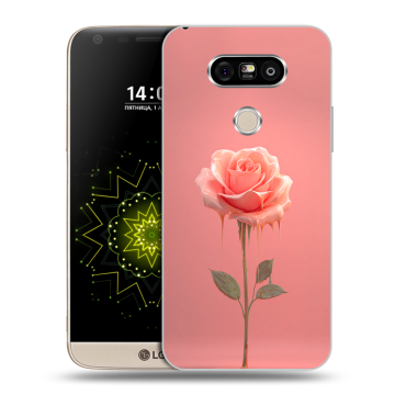Пластиковый чехол на LG G5 с принтом Розовая роза Пластиковый чехол на LG G5 с принтом Розовая роза