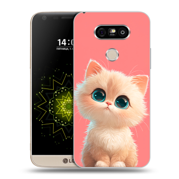 Пластиковый чехол на LG G5 с принтом Розовый котенок Пластиковый чехол на LG G5 с принтом Розовый котенок