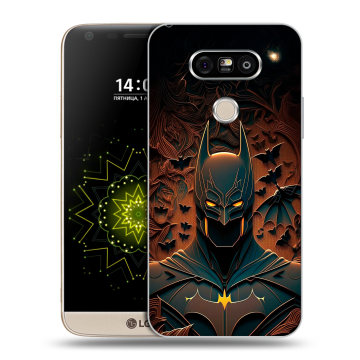 Пластиковый чехол на LG G5 с принтом Batman Бэтмен Пластиковый чехол на LG G5 с принтом Batman Бэтмен