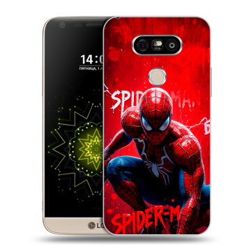 Пластиковый чехол на LG G5 с принтом Spiderman Человек паук Пластиковый чехол на LG G5 с принтом Spiderman Человек паук