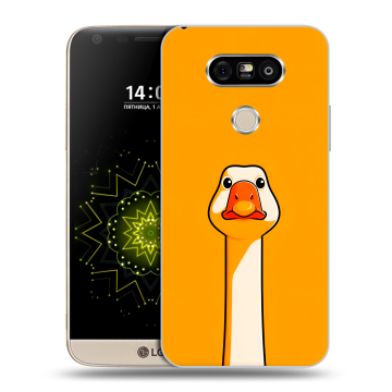Пластиковый чехол на LG G5 с принтом Смешная утка Пластиковый чехол на LG G5 с принтом Смешная утка