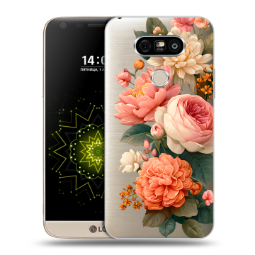 Пластиковый чехол на LG G5 с принтом цветы Пластиковый чехол на LG G5 с принтом цветы