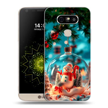 Пластиковый чехол на LG G5 с принтом Новый год Пластиковый чехол на LG G5 с принтом Новый год