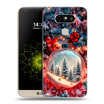 Пластиковый чехол на LG G5 с принтом Новый год Пластиковый чехол на LG G5 с принтом Новый год