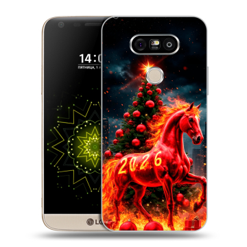 Пластиковый чехол на LG G5 с принтом Новый год Пластиковый чехол на LG G5 с принтом Новый год