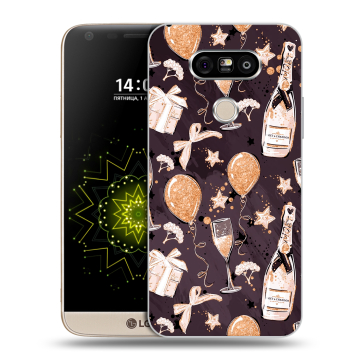 Пластиковый чехол на LG G5 с принтом Новый год Пластиковый чехол на LG G5 с принтом Новый год