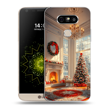 Пластиковый чехол на LG G5 с принтом Новый год Пластиковый чехол на LG G5 с принтом Новый год