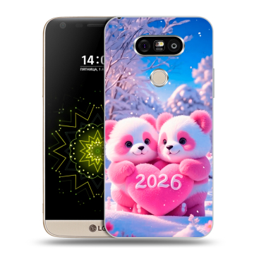 Пластиковый чехол на LG G5 с принтом Новый год Пластиковый чехол на LG G5 с принтом Новый год