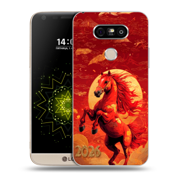 Пластиковый чехол на LG G5 с принтом Новый год Пластиковый чехол на LG G5 с принтом Новый год