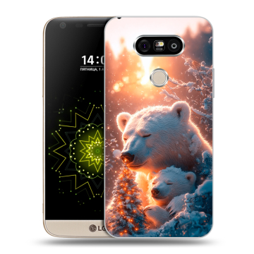 Пластиковый чехол на LG G5 с принтом Новый год Пластиковый чехол на LG G5 с принтом Новый год