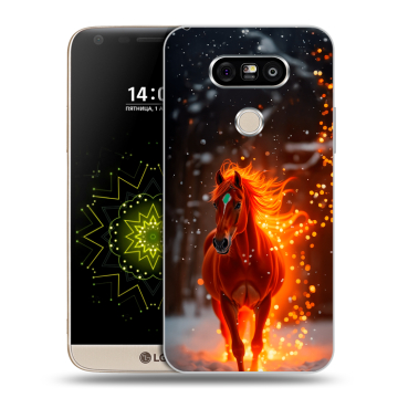 Пластиковый чехол на LG G5 с принтом Новый год Пластиковый чехол на LG G5 с принтом Новый год