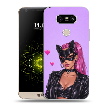 Пластиковый чехол на LG G5 с принтом женский Пластиковый чехол на LG G5 с принтом женский