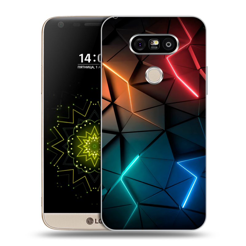 Пластиковый чехол на LG G5 с принтом Абстракция неон Пластиковый чехол на LG G5 с принтом Абстракция неон