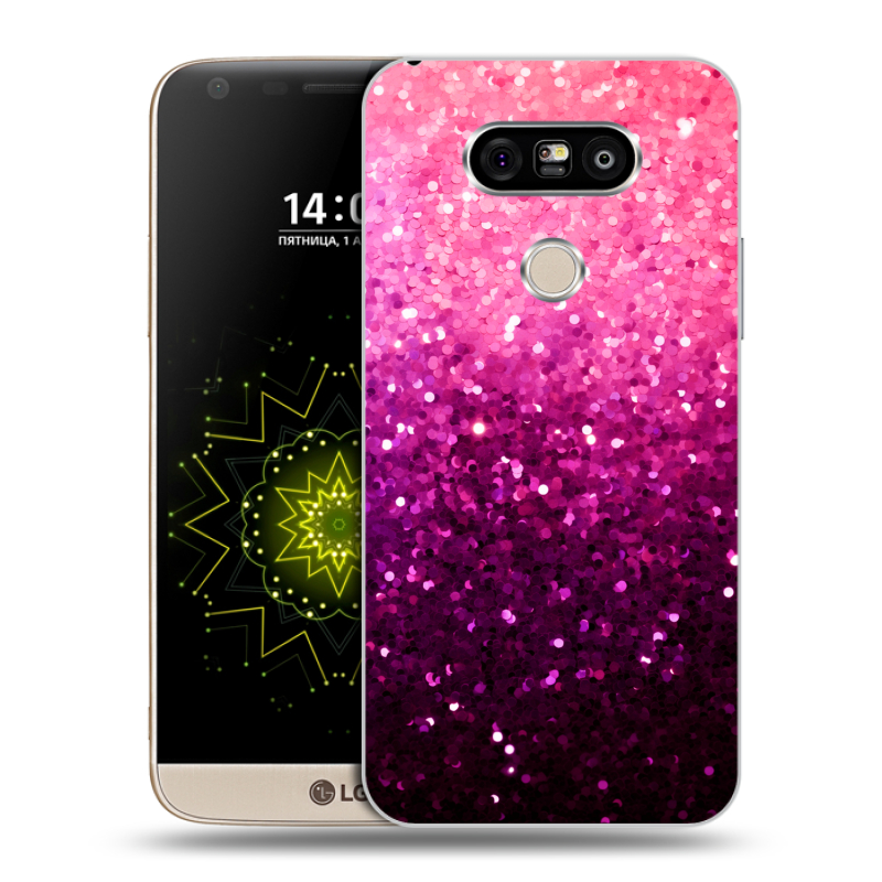 Пластиковый чехол на LG G5 с принтом Блестки Пластиковый чехол на LG G5 с принтом Блестки