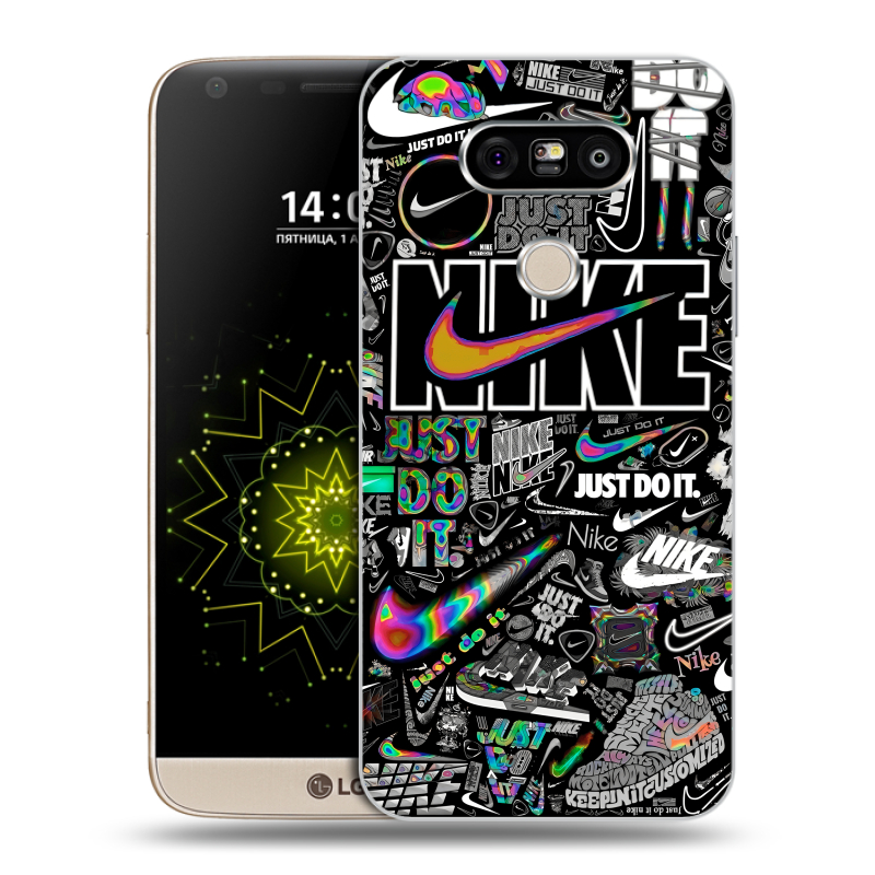 Пластиковый чехол на LG G5 с принтом Найк Пластиковый чехол на LG G5 с принтом Найк