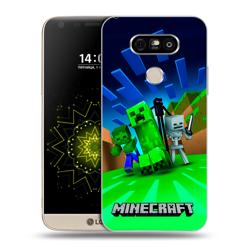 Пластиковый чехол на LG G5 с принтом Майнкрафт Пластиковый чехол на LG G5 с принтом Майнкрафт