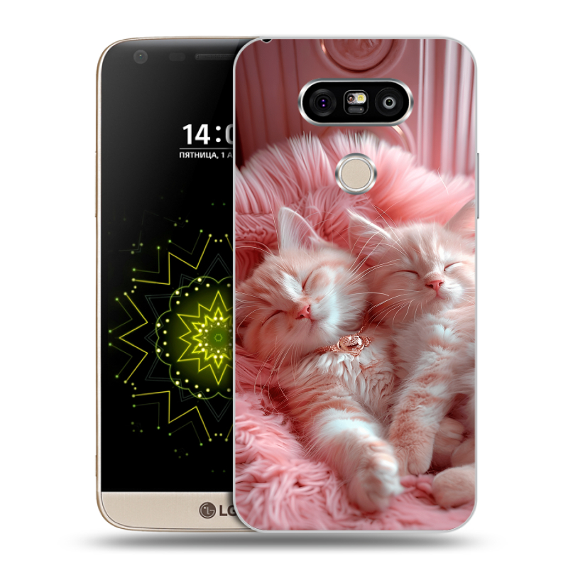 Пластиковый чехол на LG G5 с принтом котята котики Пластиковый чехол на LG G5 с принтом котята котики