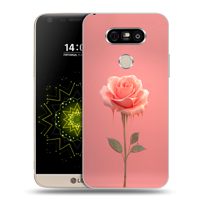 Пластиковый чехол на LG G5 с принтом Розовая роза Пластиковый чехол на LG G5 с принтом Розовая роза