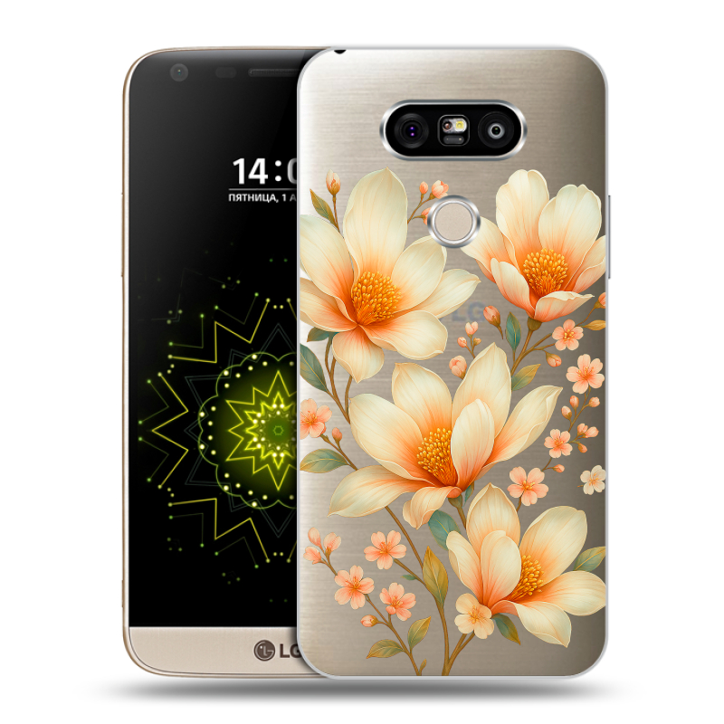 Пластиковый чехол на LG G5 с принтом Цветы Пластиковый чехол на LG G5 с принтом Цветы