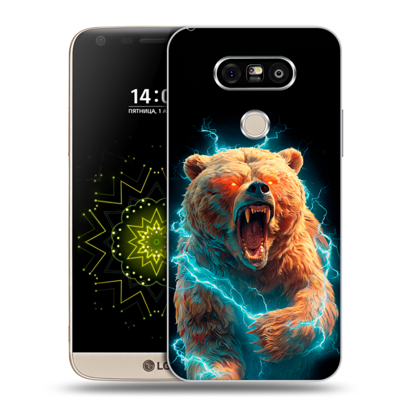 Пластиковый чехол на LG G5 с принтом Медведь Пластиковый чехол на LG G5 с принтом Медведь