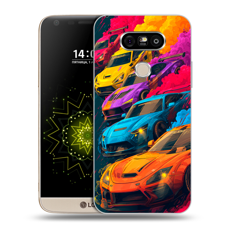 Пластиковый чехол на LG G5 с принтом Тачки Пластиковый чехол на LG G5 с принтом Тачки