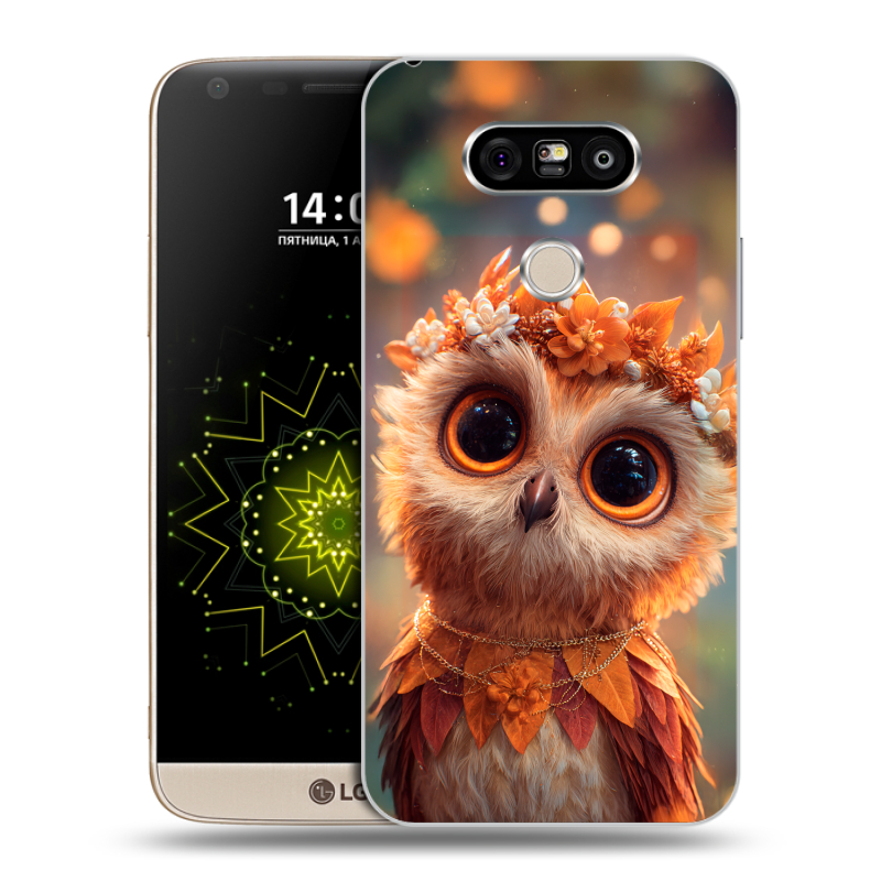 Пластиковый чехол на LG G5 с принтом Милая сова Пластиковый чехол на LG G5 с принтом Милая сова