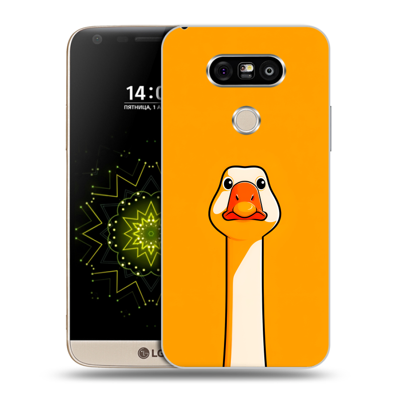 Пластиковый чехол на LG G5 с принтом Смешная утка Пластиковый чехол на LG G5 с принтом Смешная утка