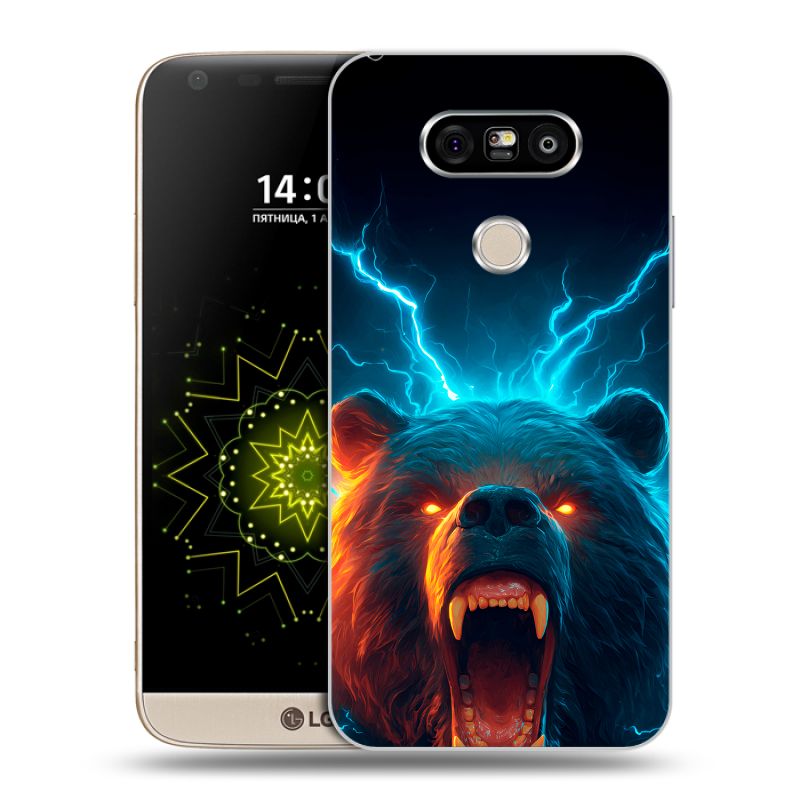 Пластиковый чехол на LG G5 с принтом Медведь Пластиковый чехол на LG G5 с принтом Медведь