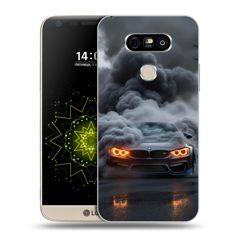 Пластиковый чехол на LG G5 с принтом BMW БМВ Пластиковый чехол на LG G5 с принтом BMW БМВ