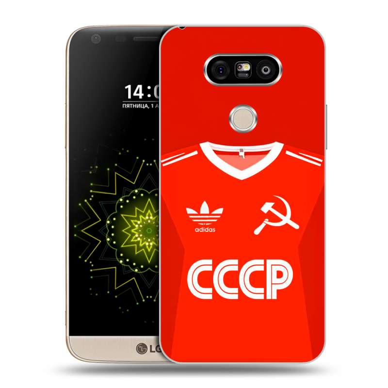 Пластиковый чехол на LG G5 с принтом Флаг Герб СССР Пластиковый чехол на LG G5 с принтом Флаг Герб СССР