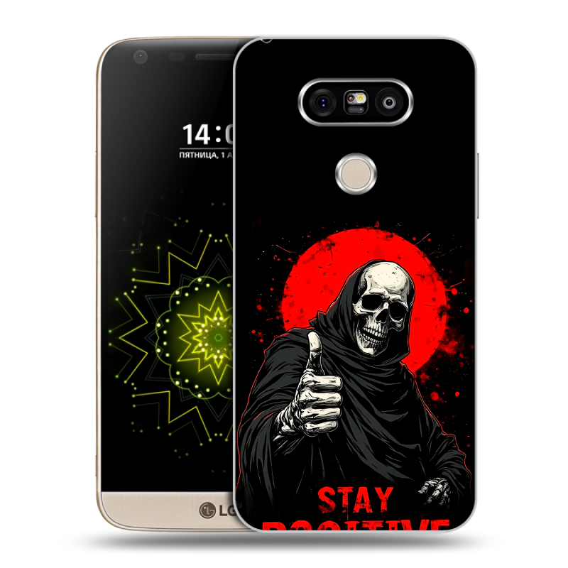 Пластиковый чехол на LG G5 с принтом смешной скелет Пластиковый чехол на LG G5 с принтом смешной скелет