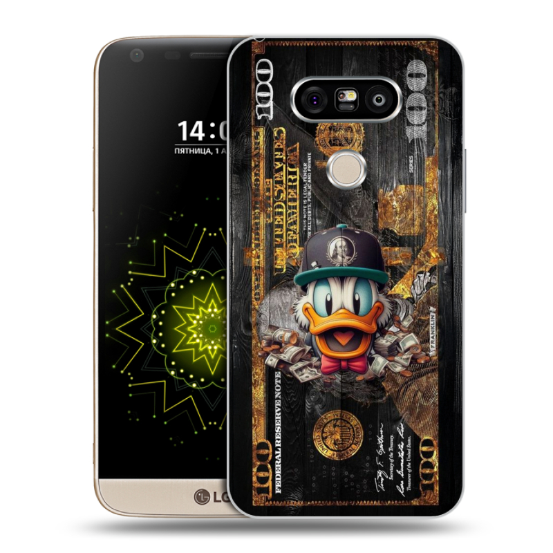 Пластиковый чехол на LG G5 с принтом Дональд Дак Доллар Пластиковый чехол на LG G5 с принтом Дональд Дак Доллар