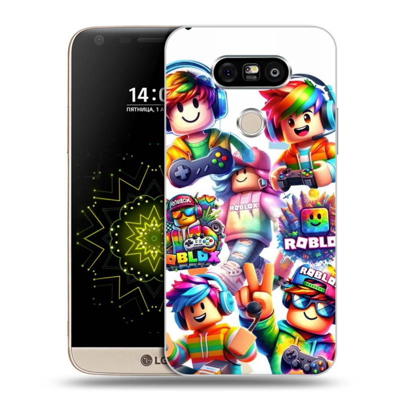 Пластиковый чехол на LG G5 с принтом Roblox Роблокс Пластиковый чехол на LG G5 с принтом Roblox Роблокс