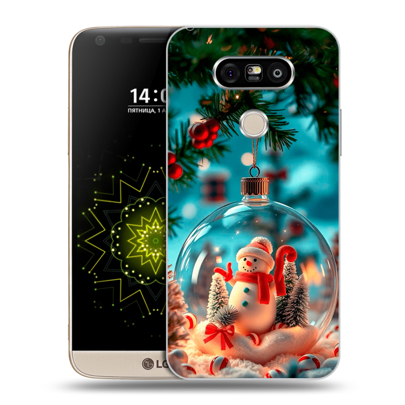 Пластиковый чехол на LG G5 с принтом Новый год Пластиковый чехол на LG G5 с принтом Новый год
