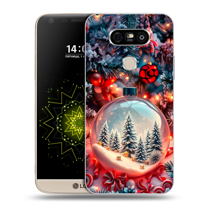 Пластиковый чехол на LG G5 с принтом Новый год Пластиковый чехол на LG G5 с принтом Новый год