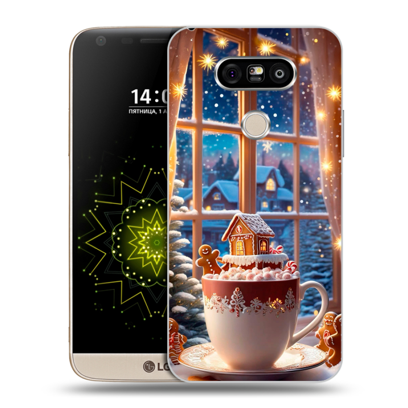 Пластиковый чехол на LG G5 с принтом Новый год Пластиковый чехол на LG G5 с принтом Новый год