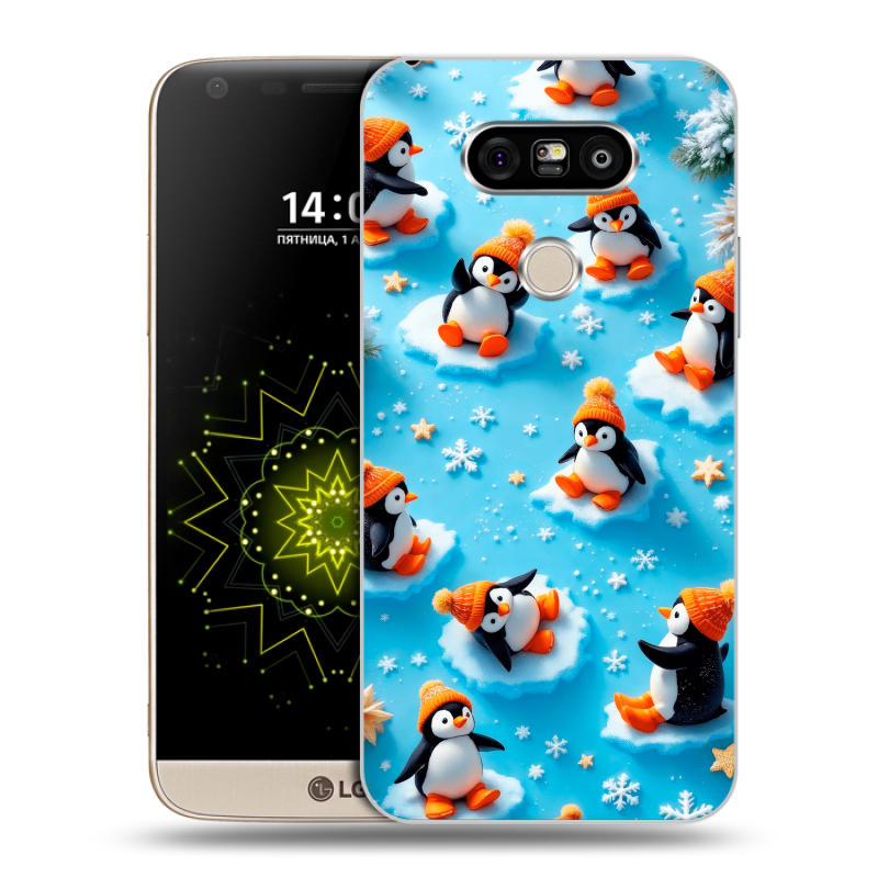 Пластиковый чехол на LG G5 с принтом Новый год Пластиковый чехол на LG G5 с принтом Новый год