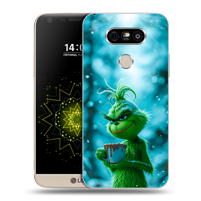 Пластиковый чехол на LG G5 с принтом Новый год гринч Пластиковый чехол на LG G5 с принтом Новый год гринч