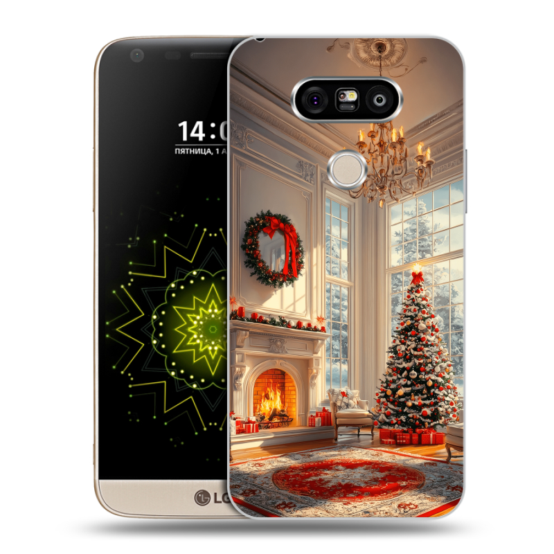 Пластиковый чехол на LG G5 с принтом Новый год Пластиковый чехол на LG G5 с принтом Новый год