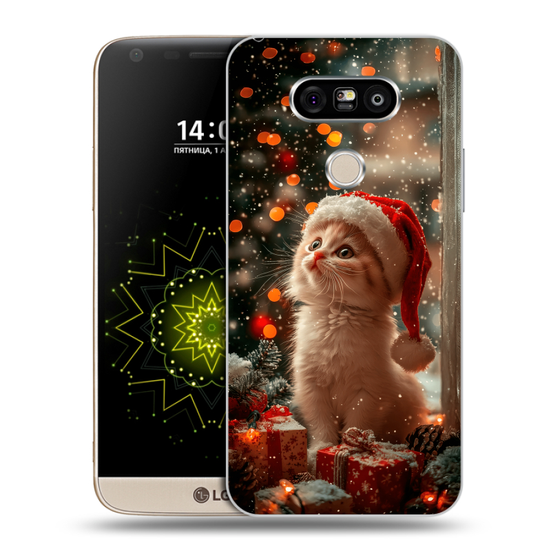 Пластиковый чехол на LG G5 с принтом Новый год Пластиковый чехол на LG G5 с принтом Новый год