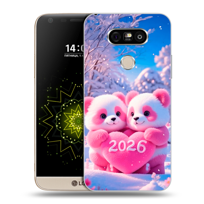 Пластиковый чехол на LG G5 с принтом Новый год Пластиковый чехол на LG G5 с принтом Новый год