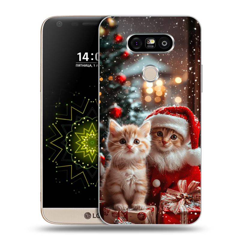 Пластиковый чехол на LG G5 с принтом Новый год Пластиковый чехол на LG G5 с принтом Новый год
