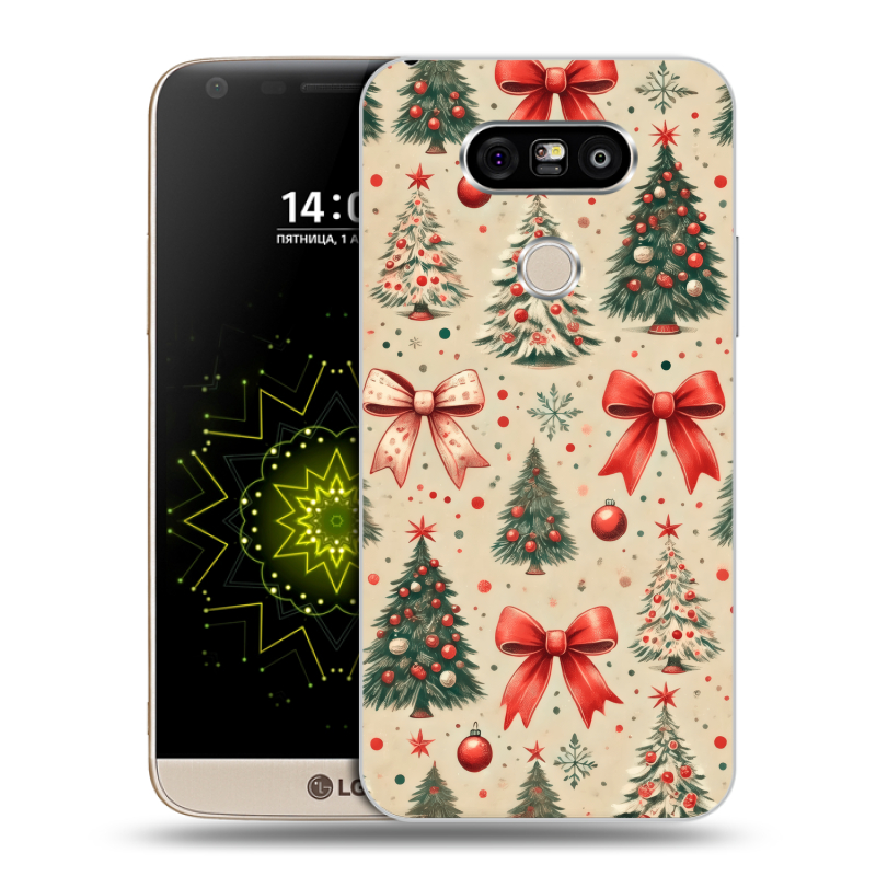 Пластиковый чехол на LG G5 с принтом Новый год Пластиковый чехол на LG G5 с принтом Новый год
