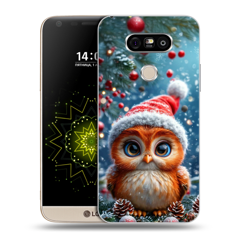 Пластиковый чехол на LG G5 с принтом Новый год Пластиковый чехол на LG G5 с принтом Новый год