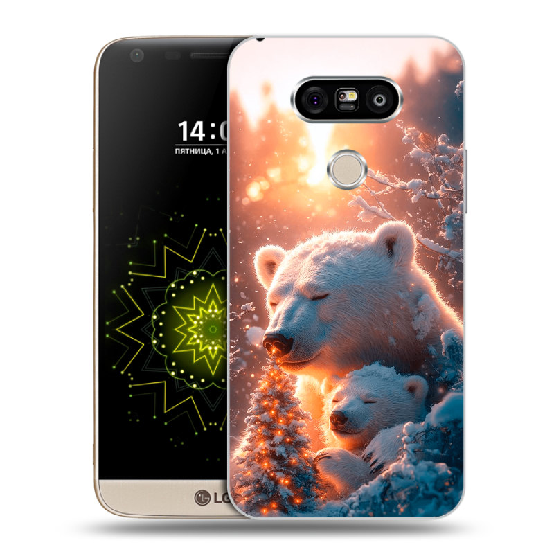 Пластиковый чехол на LG G5 с принтом Новый год Пластиковый чехол на LG G5 с принтом Новый год